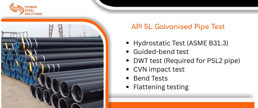 API 5L Galvanised Pipe Test  