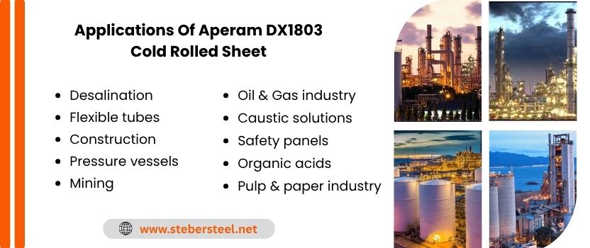 Applications Of Aperam DX1803 Cold Rolled Sheet 