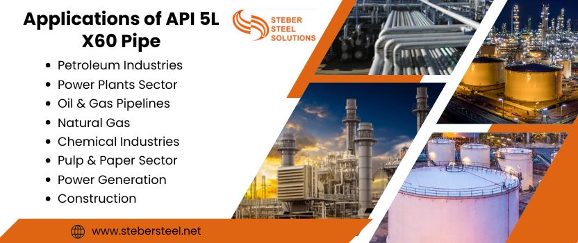 Applications of API 5L X60 Pipe