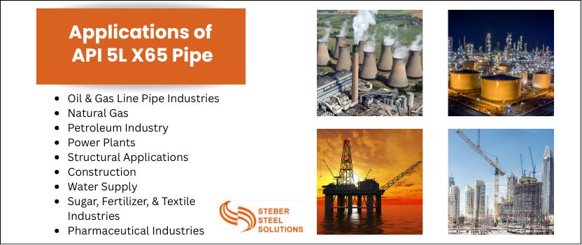 Applications of API 5L X65 Pipe
