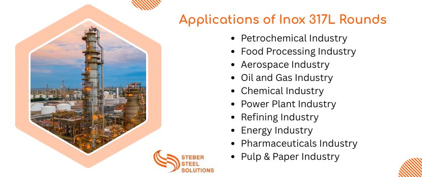Applications of Inox 317L Rounds 
