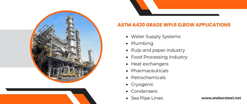 ASTM A420 Grade WPL6 ElboW Applications   