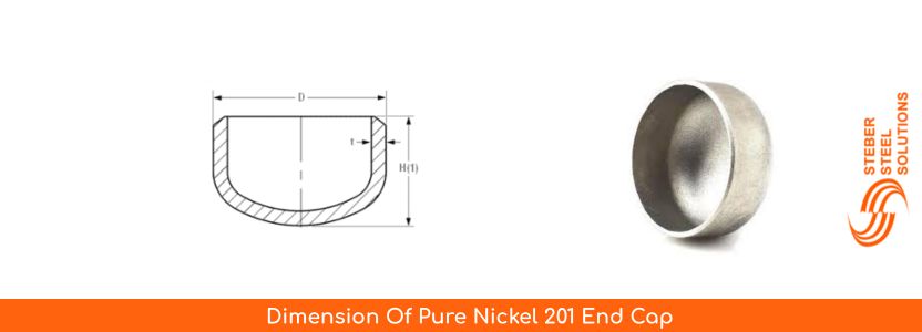 Dimension Of Pure Nickel 201 End Cap