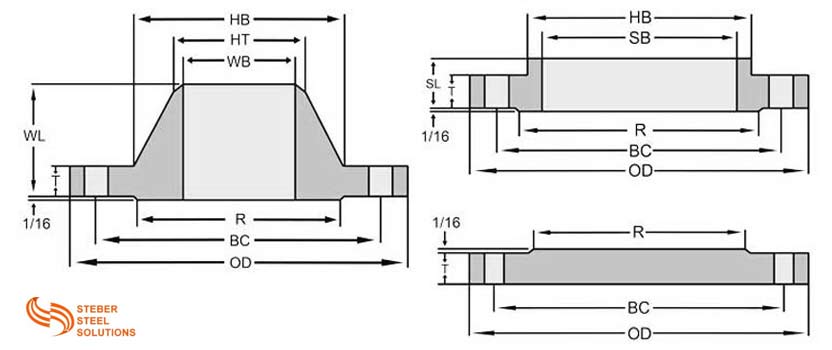 Duplex 2205 Flanges Dimensions