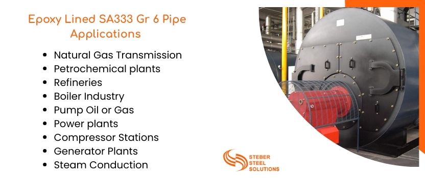 Epoxy Lined SA333 Gr 6 Pipe Applications 