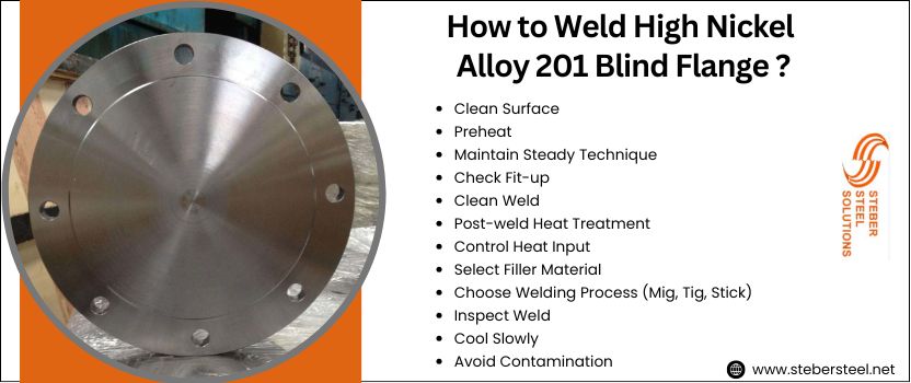 High Nickel Alloy 201 Blind Flange Welding