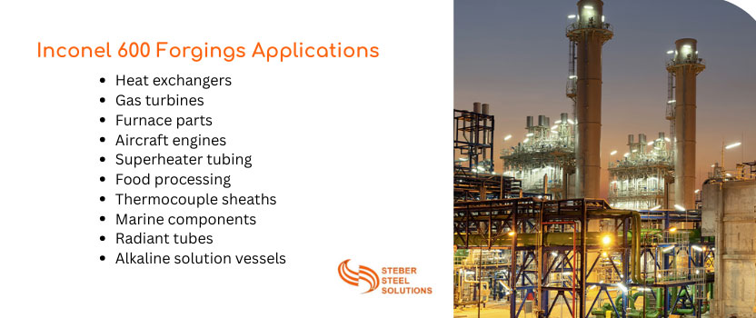 Inconel 600 Forgings Applications