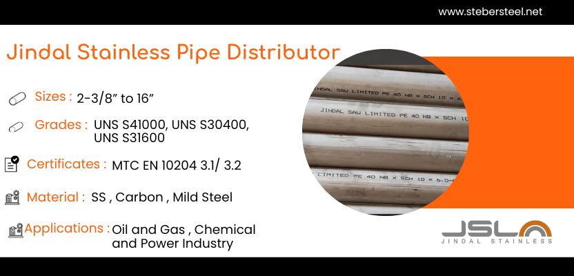 Jindal Stainless Pipe Distributor  