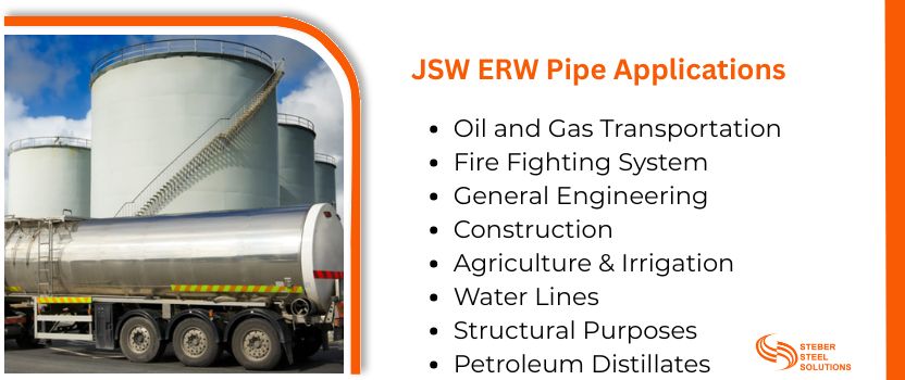 JSW ERW Pipe Applications