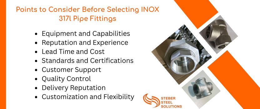 Points to Consider Before Selecting INOX 317l Forged Fittings