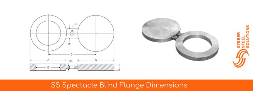   SS Spectacle Blind Flange Dimensions