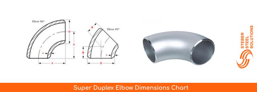 Super Duplex Elbow Dimensions Chart