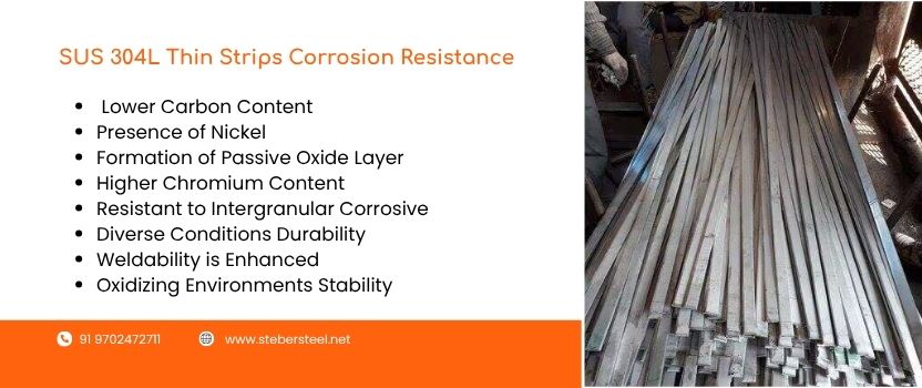 SUS 304L Thin Strips Corrosion Resistance   