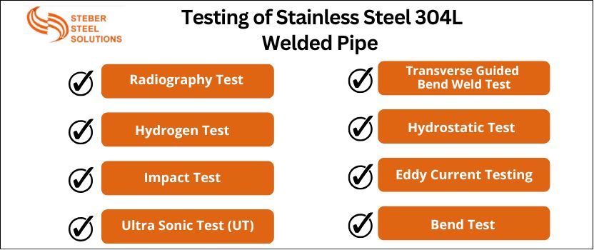 Testing of Stainless Steel 304L Welded Pipe
